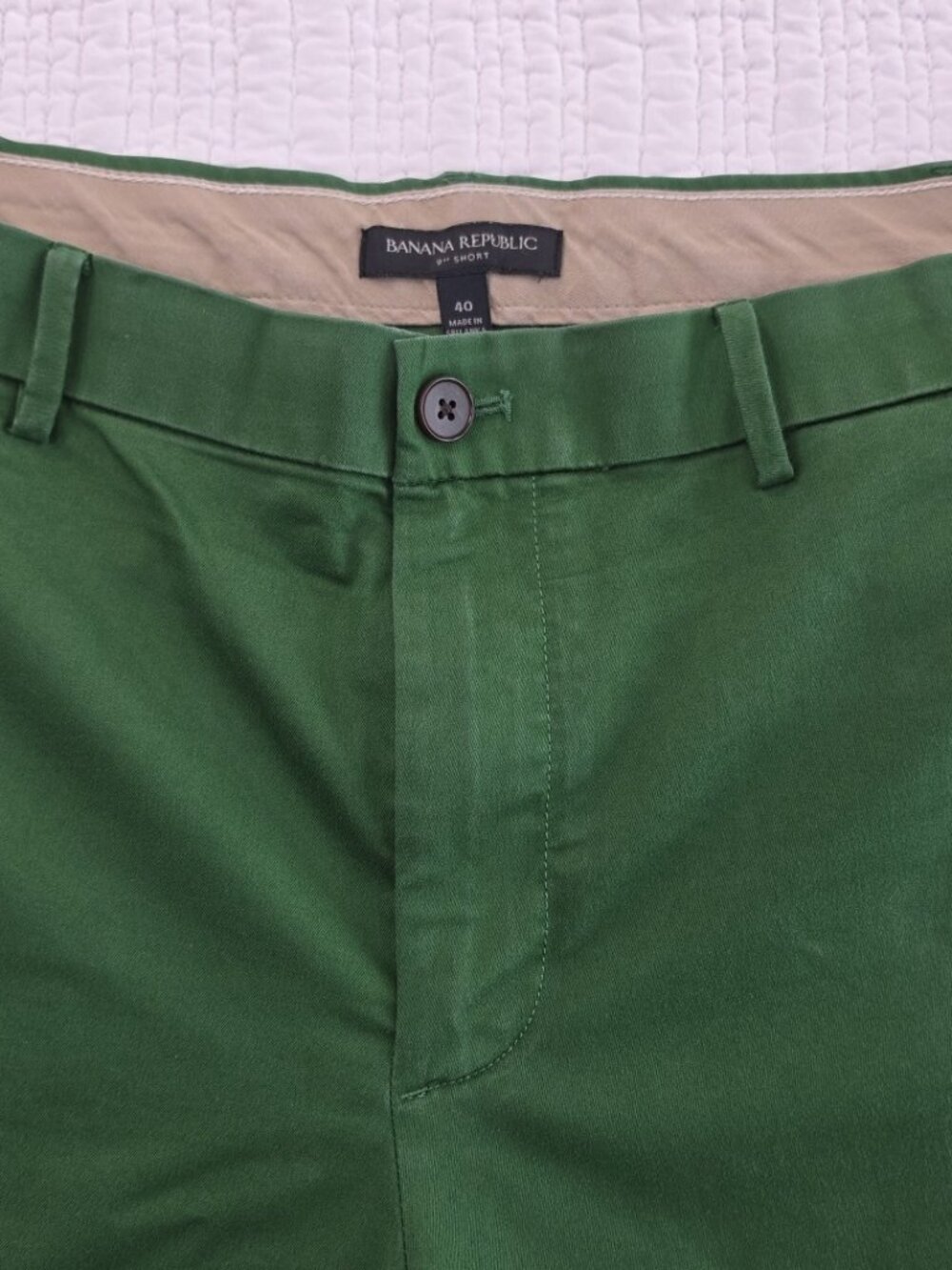 Banana Republic Walking Shorts Mens 40 Verdent Green 9" Inseam Stretch Classic - Picture 4 of 15